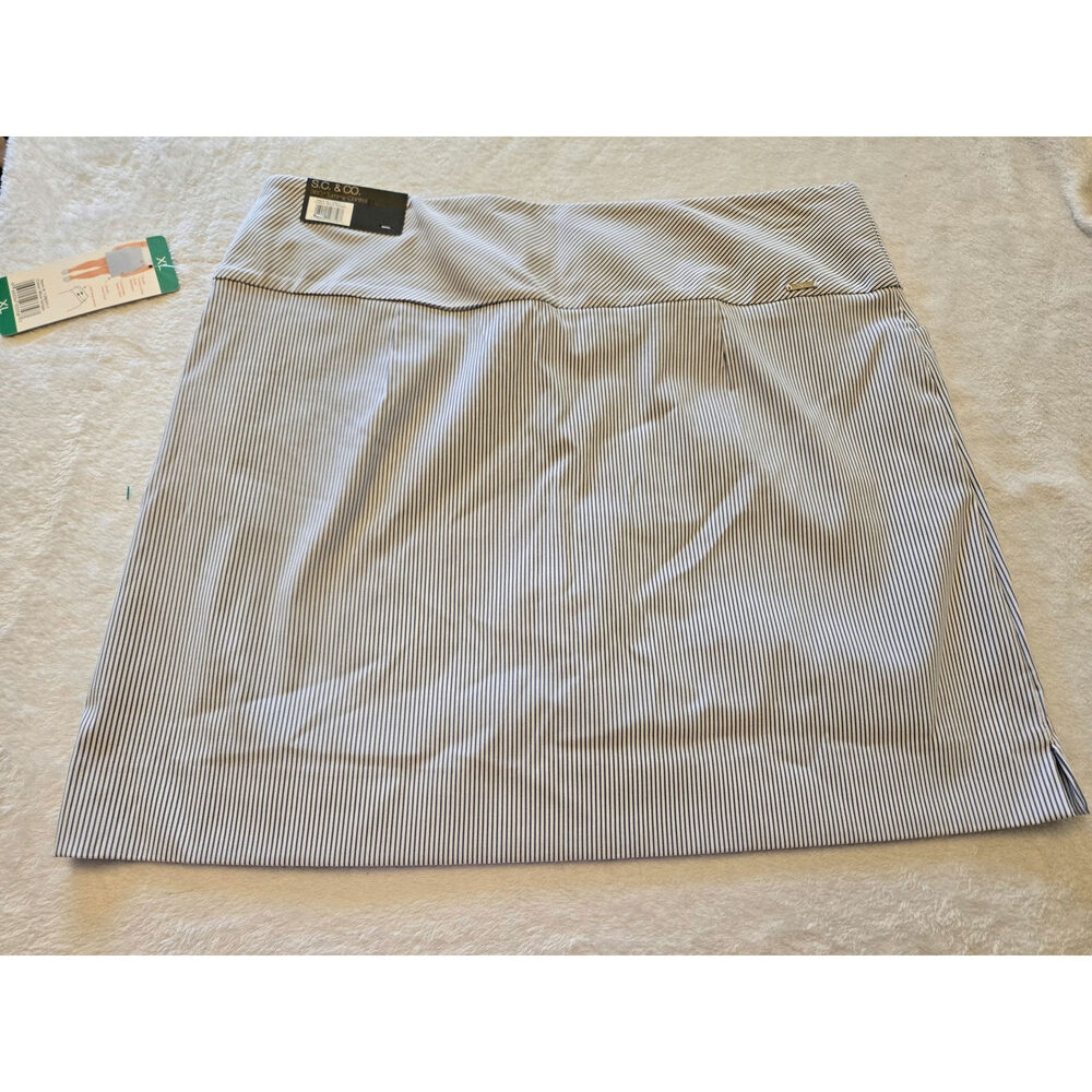 S.C. & CO Women's Blue White Striped Skort 360 ° Tummy Control Size XL  NWT - Picture 8 of 15
